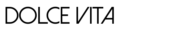 Dolce Vita font preview